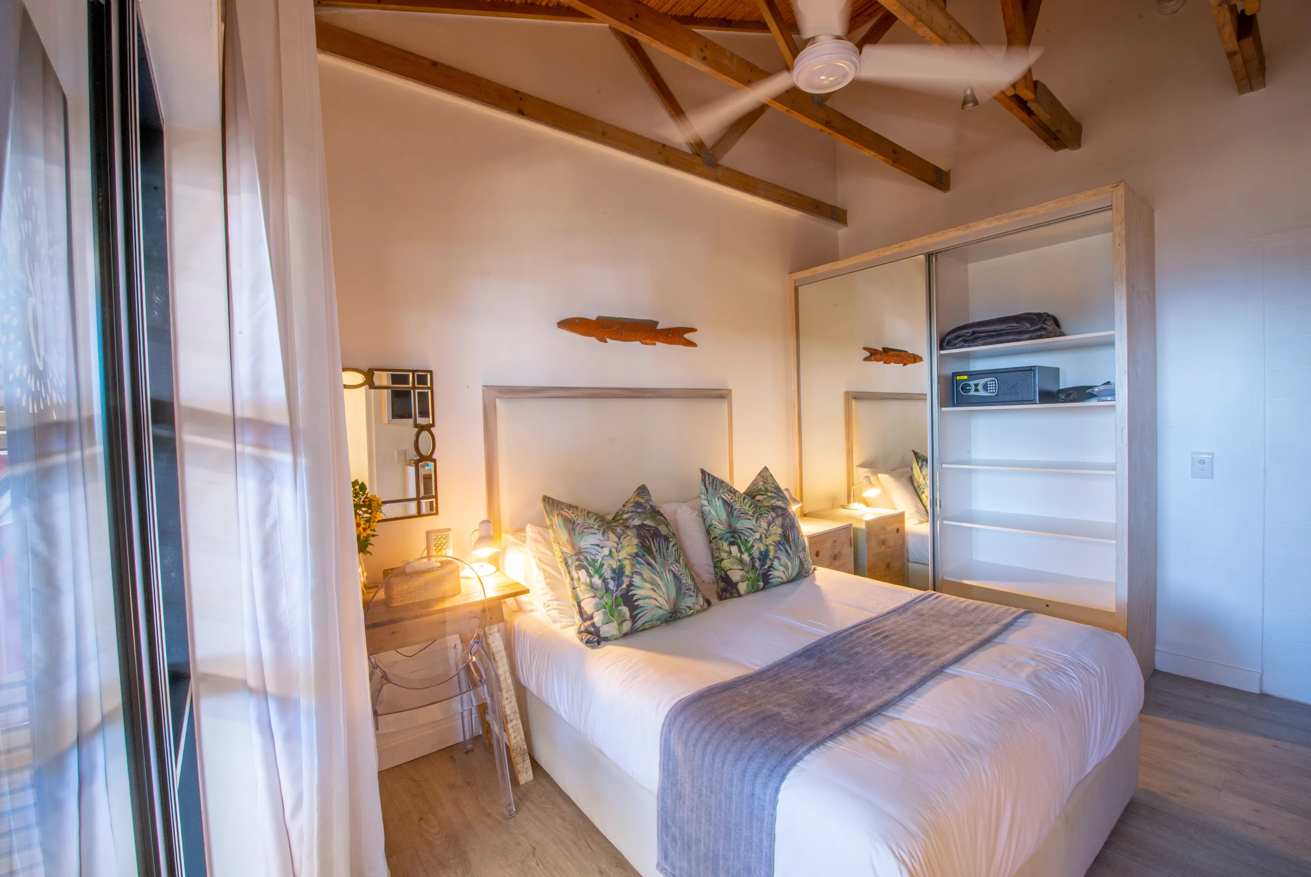 Garden-Facing Room One at Sky Villa